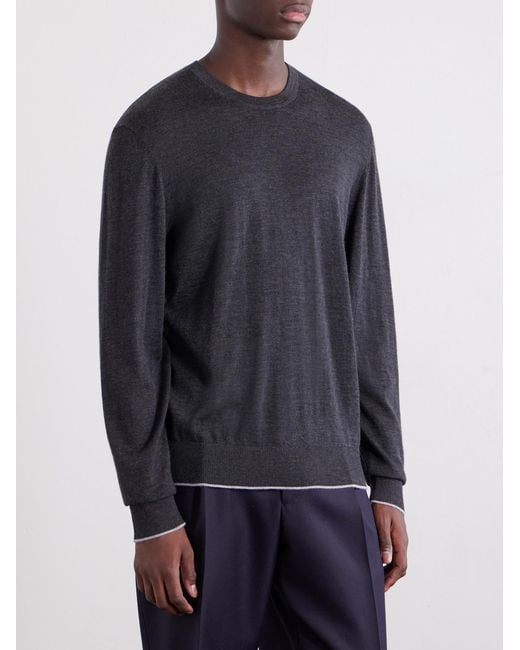 James Perse Blue Cashmere Sweater for men