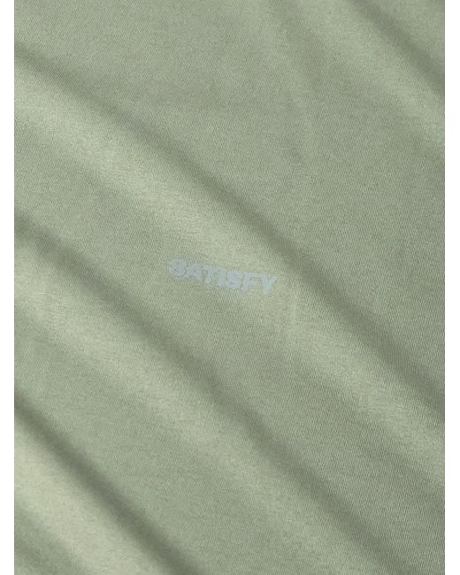 Satisfy Green Logo-Print Tie-Dyed Auralite T-Shirt for men
