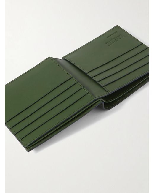 Loewe Green Puzzle Logo-debossed Leather Billfold Wallet for men