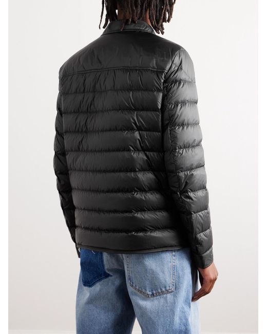 Moncler Black Logo-appliquéd Quilted Shell Down Jacket for men