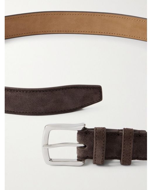 George Cleverley Brown 3Cm Suede Belt for men