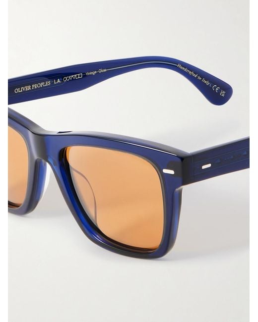 Oliver Peoples Blue Oliver Sun Square-frame Acetate Sunglasses for men