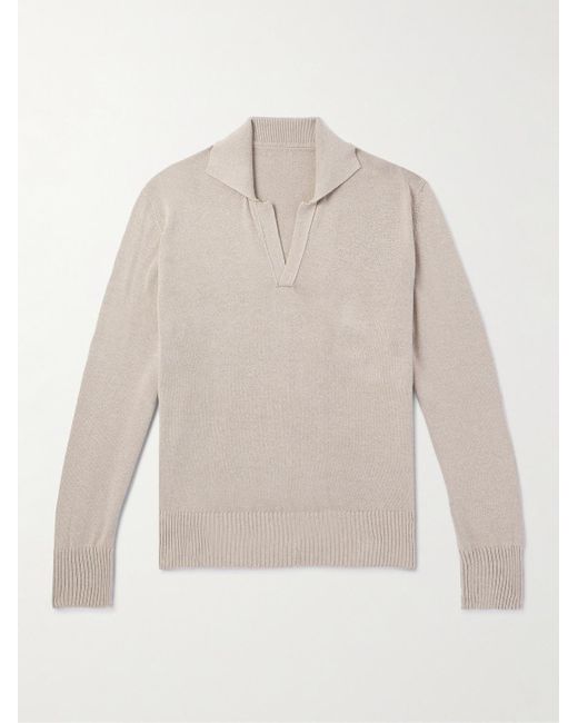 STÒFFA White Cotton-mouliné Sweater for men