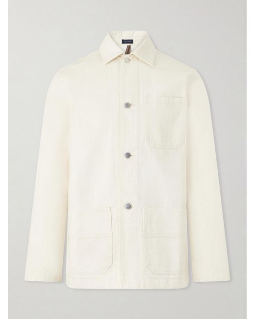 Drake's Natural Denim Overshirt for men