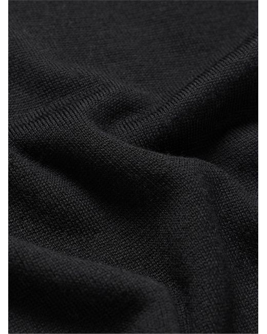 John Smedley Black Hadfield Merino Wool Sweater Vest for men