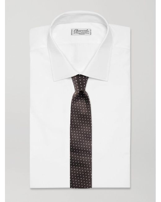 Tom Ford Black 8Cm Polka-Dot Silk Tie for men