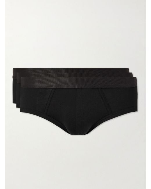 CDLP Black Three-Pack Stretch-Lyocell Briefs for men