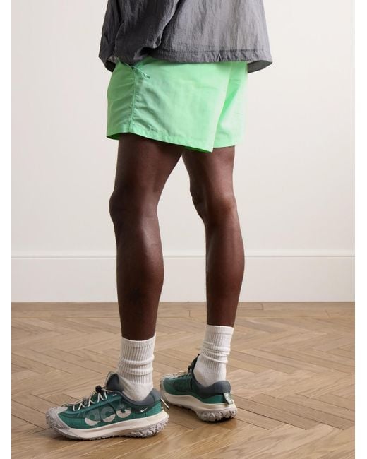Nike Green Acg Reservoir Goat Wide-leg Logo-embroidered Nylon Shorts for men