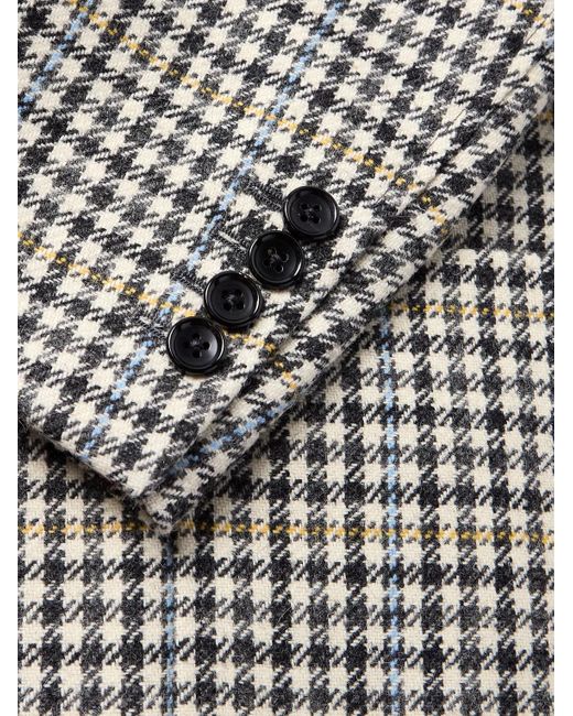 Thom Browne Unstrukturiertes Sakko aus kariertem Woll-Tweed mit Hahnentrittmuster in Gray für Herren