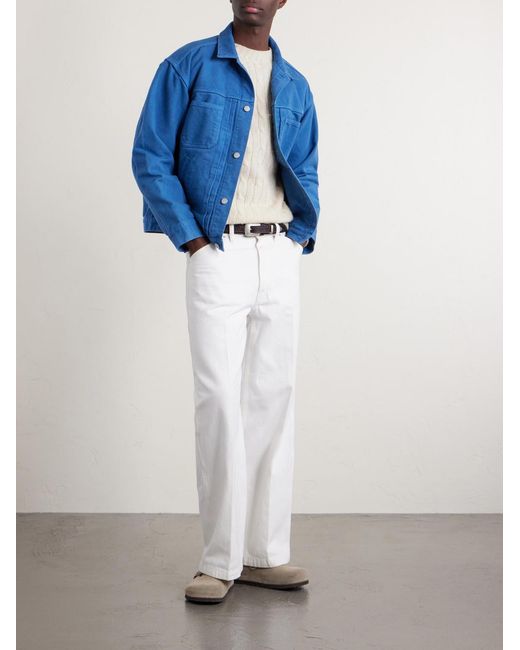 Blue Blue Japan Blue Textured-Cotton Jacket for men