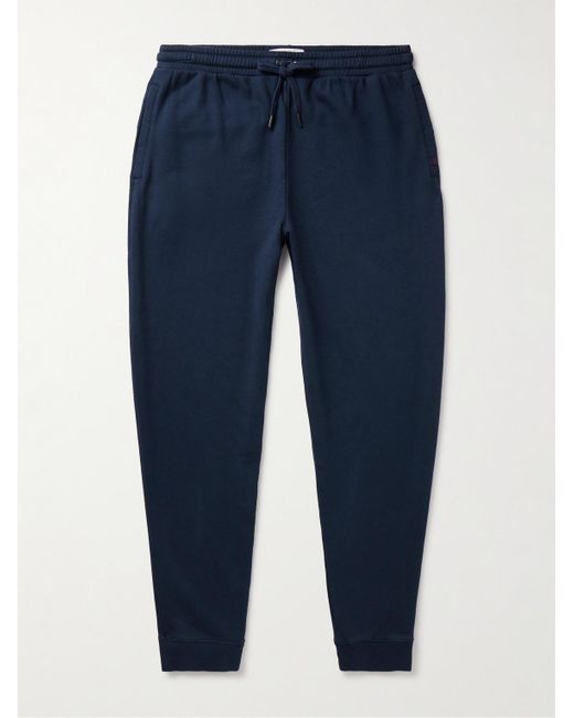 Derek Rose Quinn Slim-fit Tapered Cotton And Modal-blend Jersey Sweatpants  in Blue for Men