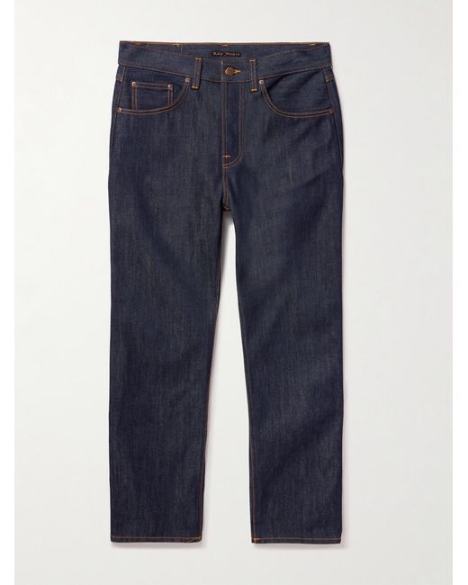 Nudie Jeans Blue Tuff Tony Organic Straight-Leg Jeans for men