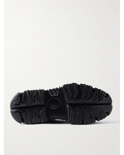 Vetements Black New Rock Embellished Leather Platform Sneakers for men