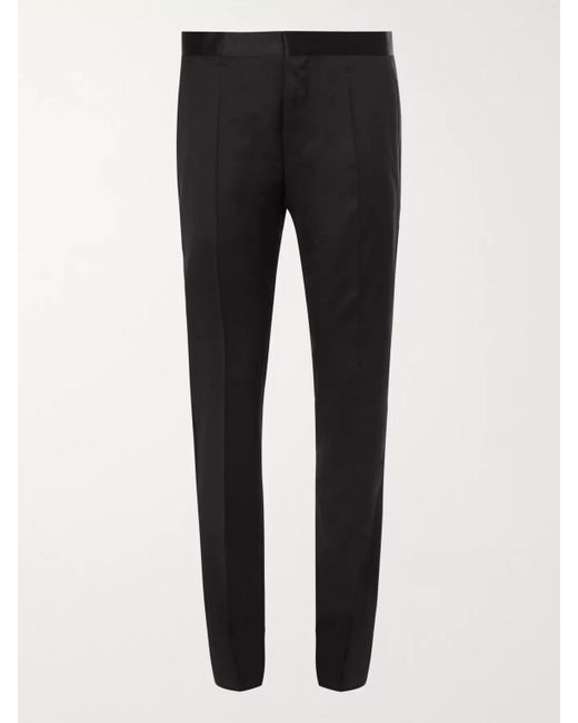BOSS by Hugo Boss Black Gilan Slim-fit Super 120s Virgin Wool Tuxedo Trousers for men