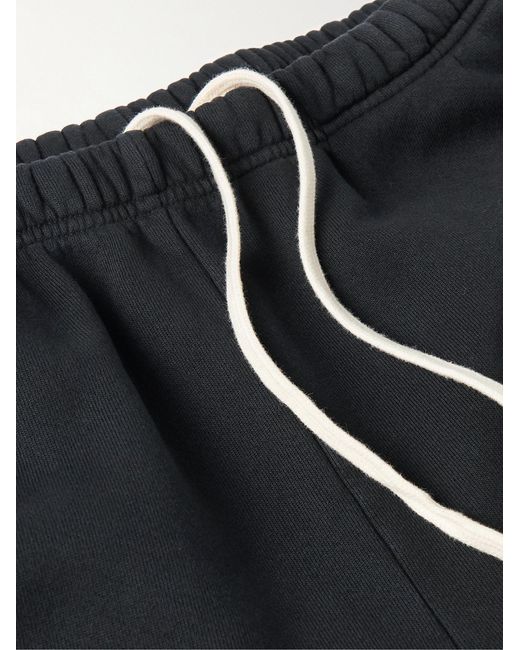 Les Tien Blue Straight-Leg Garment-Dyed Cotton-Jersey Sweatpants for men