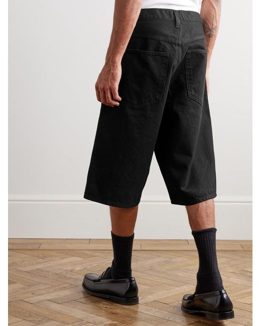 Agolde Black Fusion Straight-Leg Denim Shorts for men