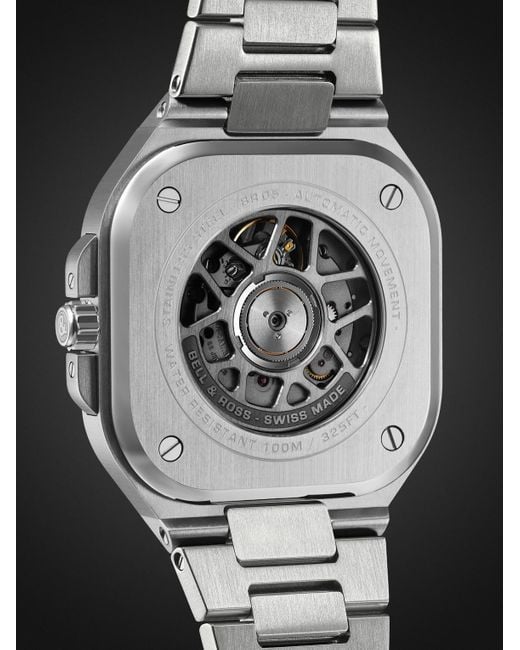 Bell & Ross Black Br 05 Automatic 41Mm Stainless Steel Watch, Ref. No. Br05G-Pb-St/Sst for men