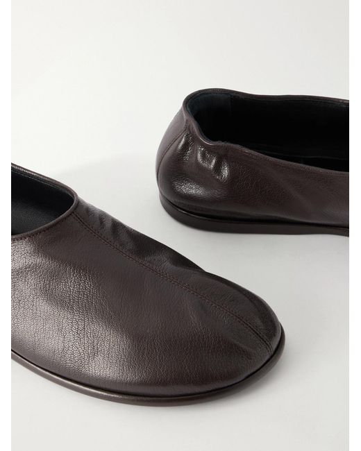 Lemaire White Sock Leather Slippers for men