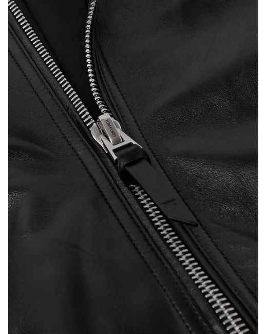 Tom Ford Black Leather Bomber Jacket for men