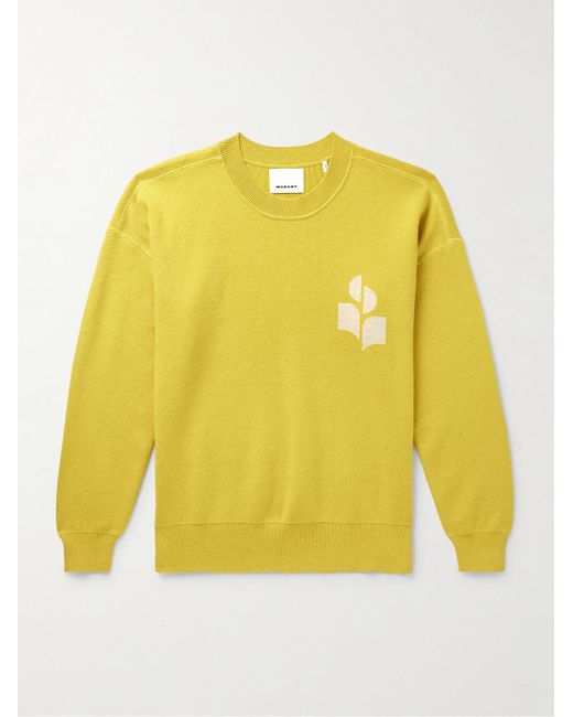 Isabel Marant Atley Strickpullover mit Intarsienmotiv in Yellow für Herren