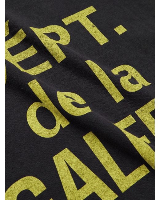 T-shirt in jersey di cotone con logo French di GALLERY DEPT. in Black da Uomo
