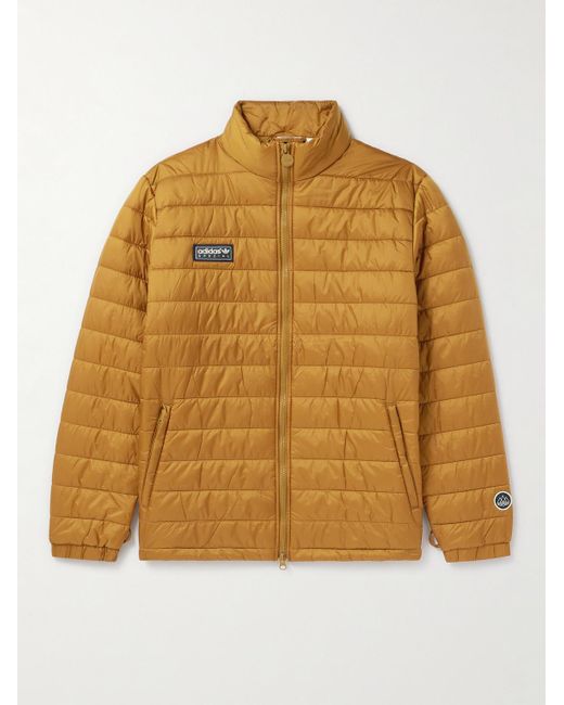 Adidas Originals Natural Topfield Embroidered Quilted Padded Recycled-ripstop Jacket for men