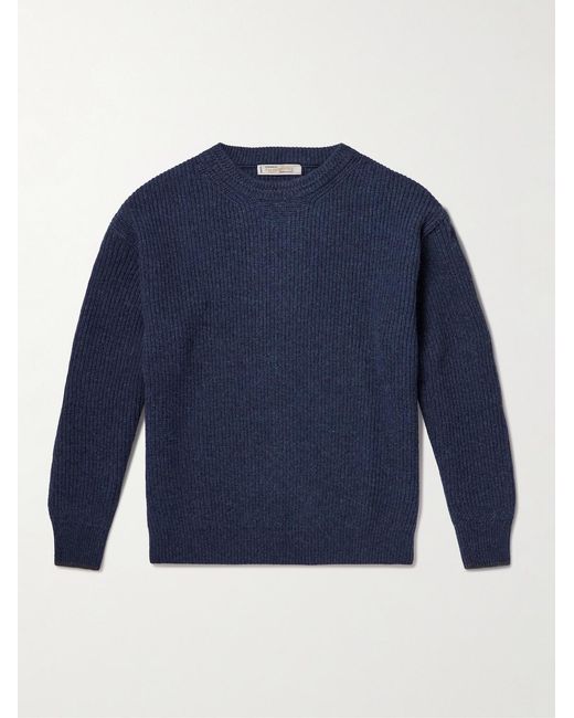 FRIZMWORKS Blue Patch Wool-Blend Sweater for men