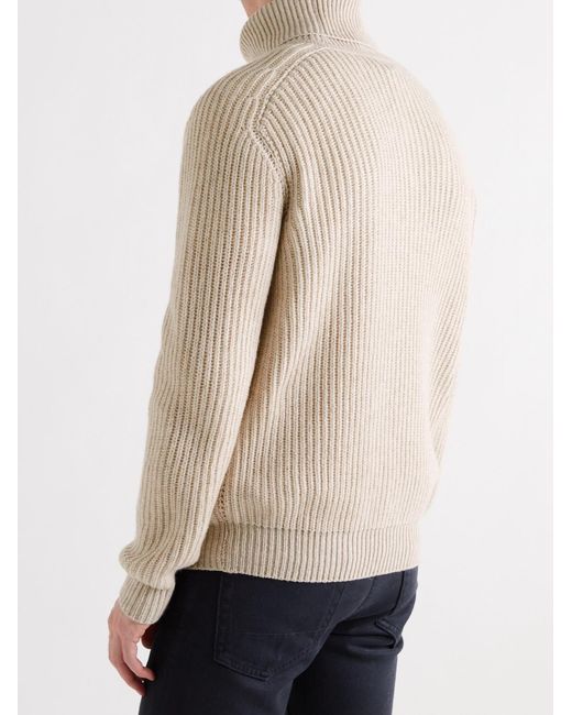 Loro Piana Natural Cashmere Rollneck Sweater for men