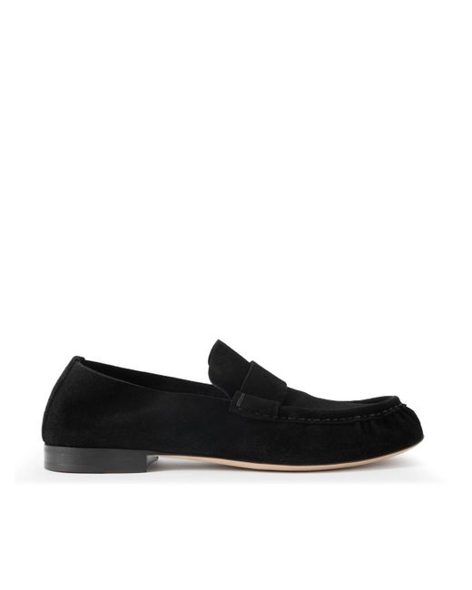 The Row Black Suede Loafers for men