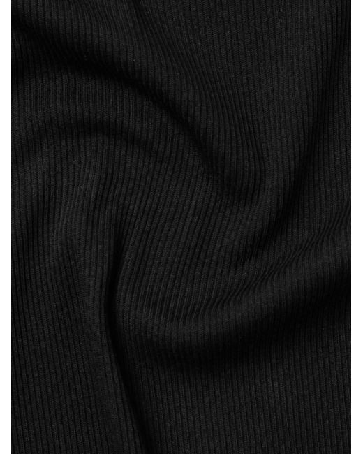 Loewe Black Logo-embroidered Ribbed Stretch-cotton Tank Top for men
