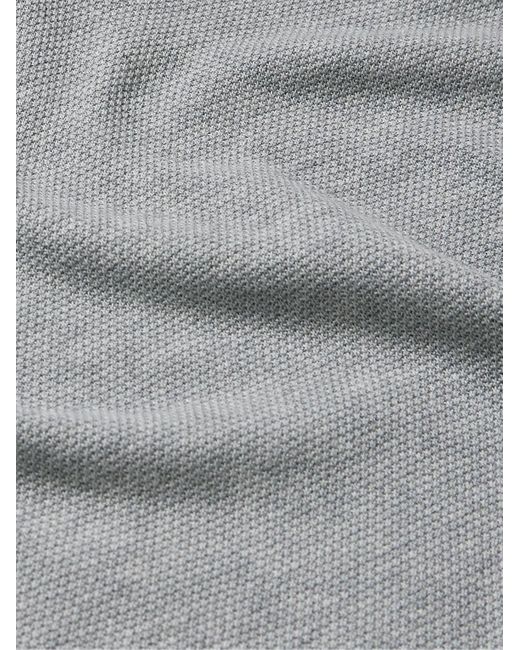 John Smedley Roth schmal geschnittenes Polohemd aus Piqué aus Sea-Island-Baumwolle in Gray für Herren