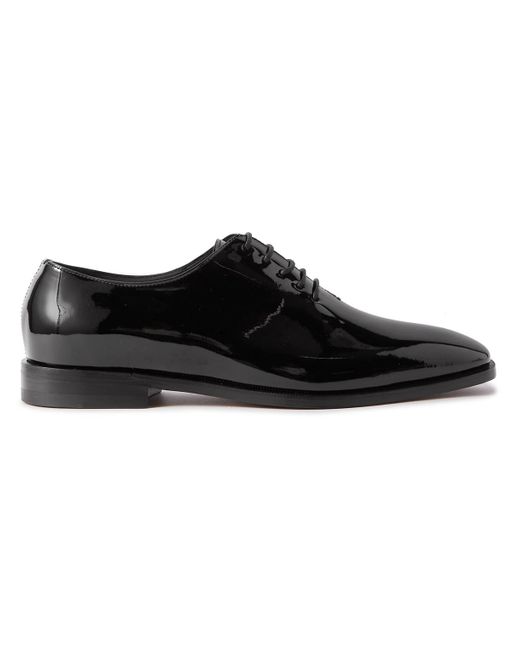 Manolo Blahnik Whole-cut Patent-leather Oxford Shoes in Black for Men ...
