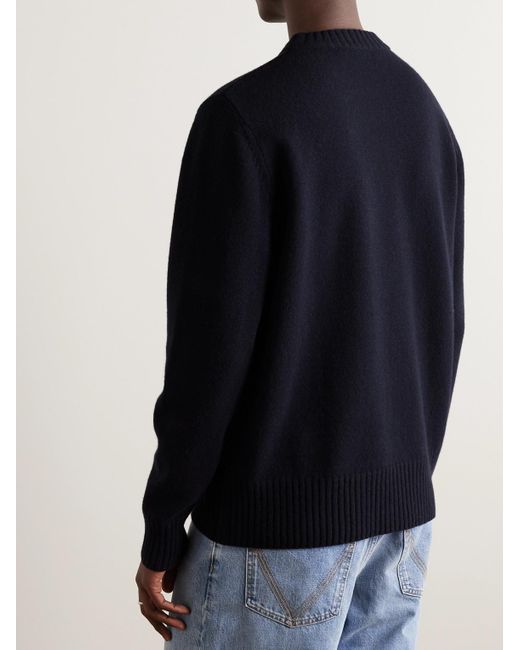 Rohe Blue Wool And Cashmere-blend Sweater for men