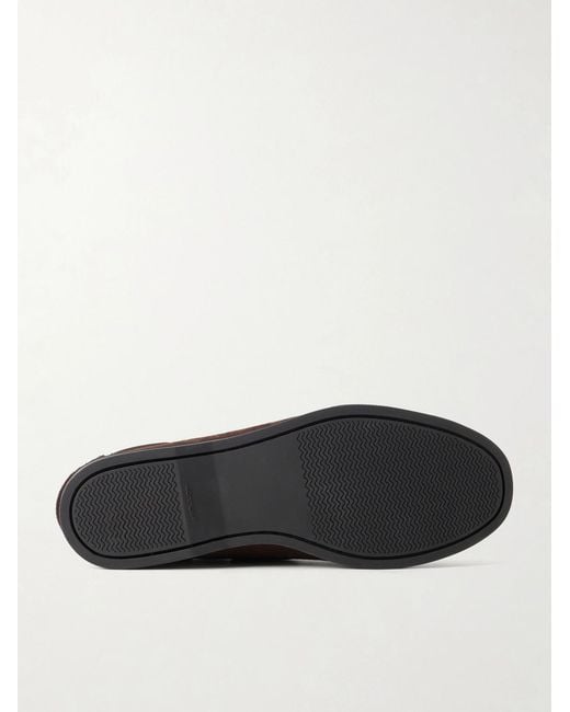 Mr P. Brown Suede Boat Shoes for men
