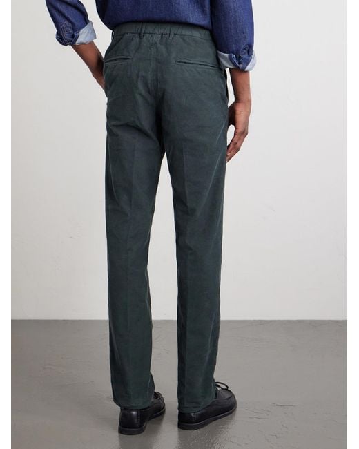 Slowear Blue Straight-leg Cotton-corduroy Trousers for men