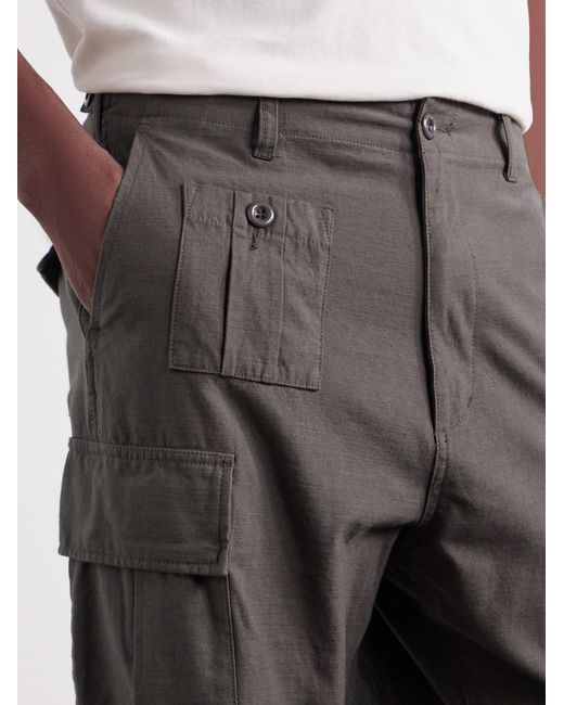 FRIZMWORKS Gray Straight-Leg Cotton Cargo Trousers for men