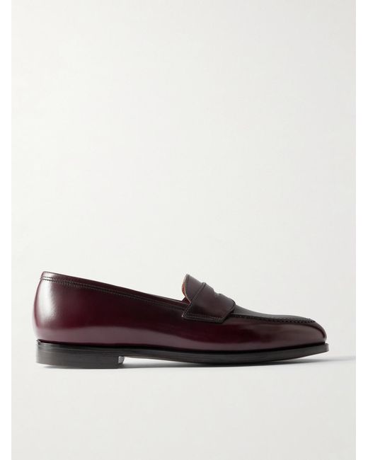 George Cleverley Red Bradley Ii Leather Penny Loafers for men