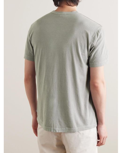 T-shirt in jersey di cotone pettinato di James Perse in Gray da Uomo