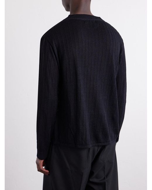 mfpen Blue Linen-blend Sweater for men
