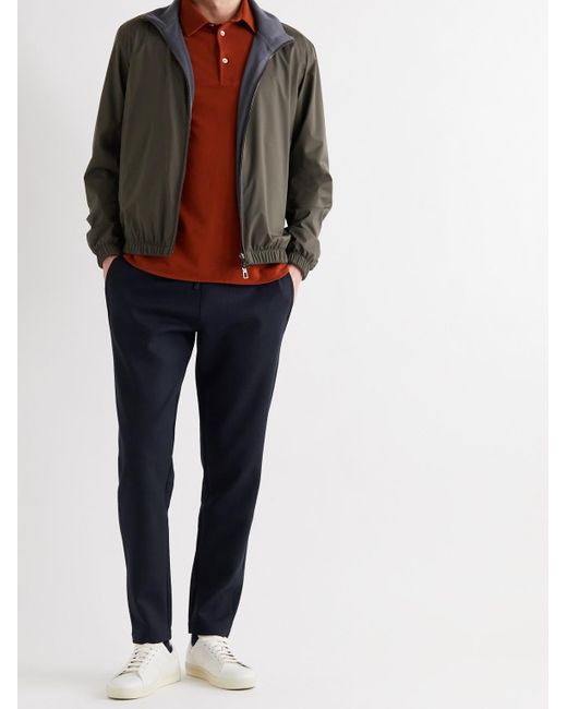 Loro Piana Blue Holburn Tapered Stretch Wish Virgin Wool Sweatpants for men