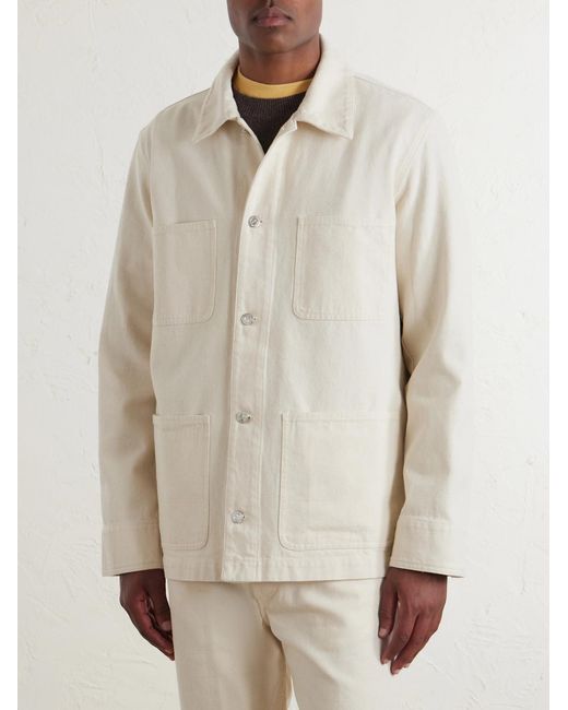 A.P.C. Natural Cotton-Twill Overshirt for men