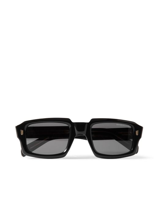 Cutler & Gross Black Rectangle-frame Acetate Sunglasses for men