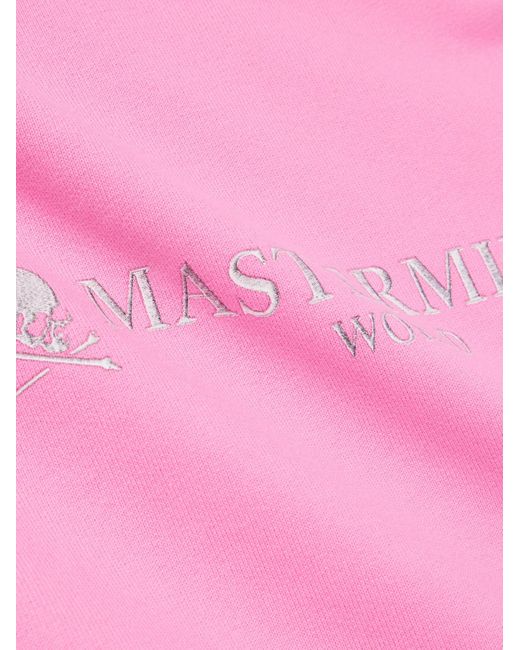 Felpa in jersey di cotone con cappuccio e logo di MASTERMIND WORLD in Pink da Uomo