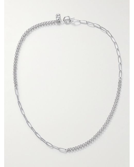 Paul Smith White Silver-tone Chain Necklace for men