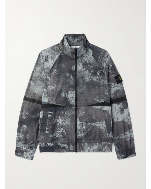 Stone Island Bomberjacke aus Shell mit Camouflage-Print in Gray für Herren