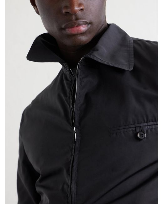 Slowear Blue Woven Bomber Jacket for men