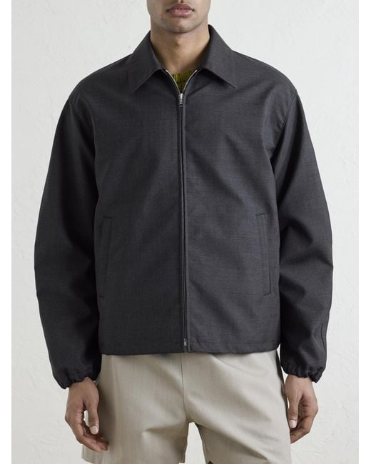 Auralee Black Wool Blouson Jacket for men