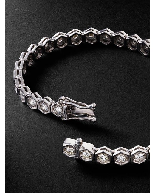 KOLOURS JEWELRY Black Hexagon Xxlarge-Karat Diamond Bracelet for men