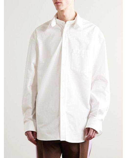 Gucci Hemd aus Baumwollpopeline in White für Herren