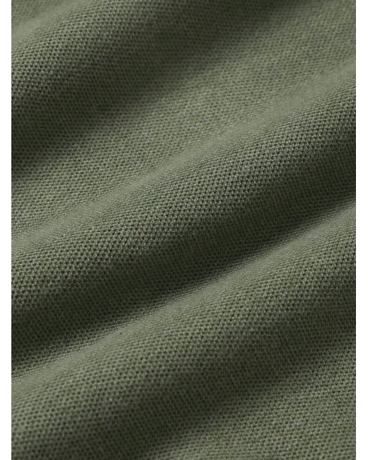 Polo slim-fit in cotone piqué di Sunspel in Green da Uomo